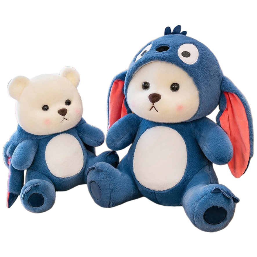 [당신의 행복] 곰돌이 인형 팬더 곰인형 애착인형 귀엽고 안고자는 쿠션, 1개, 하얀색+파랑색, 28cm 14,990원