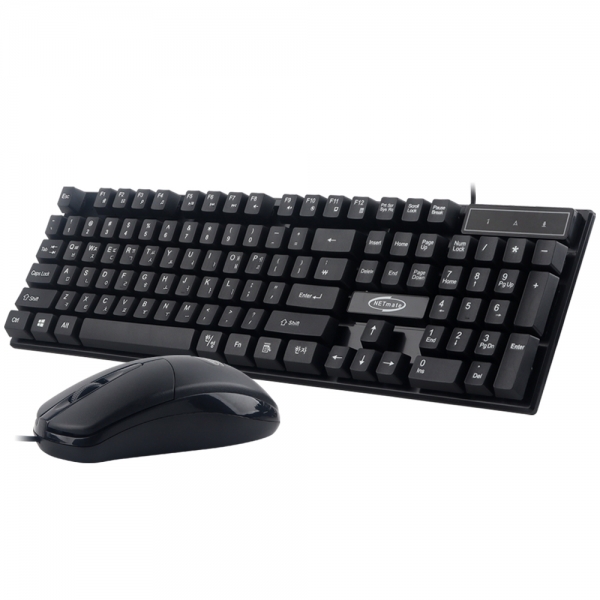 강원전자 넷메이트 NM-KMS02 USB 유선 키보드·마우스 세트 5,900원