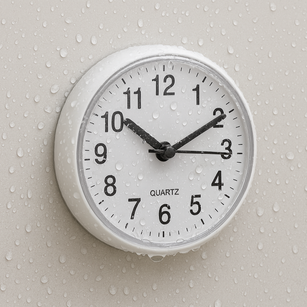 조온하루 무소음 욕실 흡착 방수 시계, 화이트 6,600원