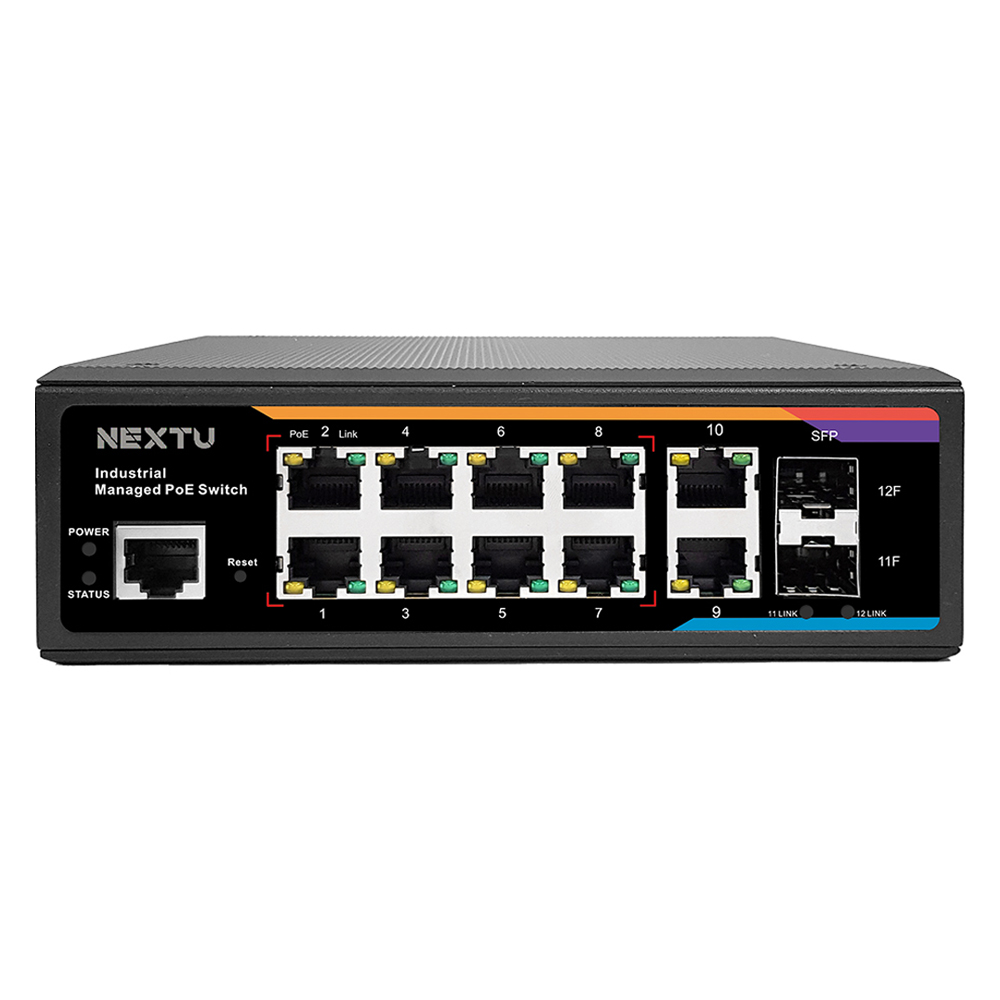 넥스트유 산업용 8포트 L2 매니지먼트 240W PoE 스위칭허브 308,630원