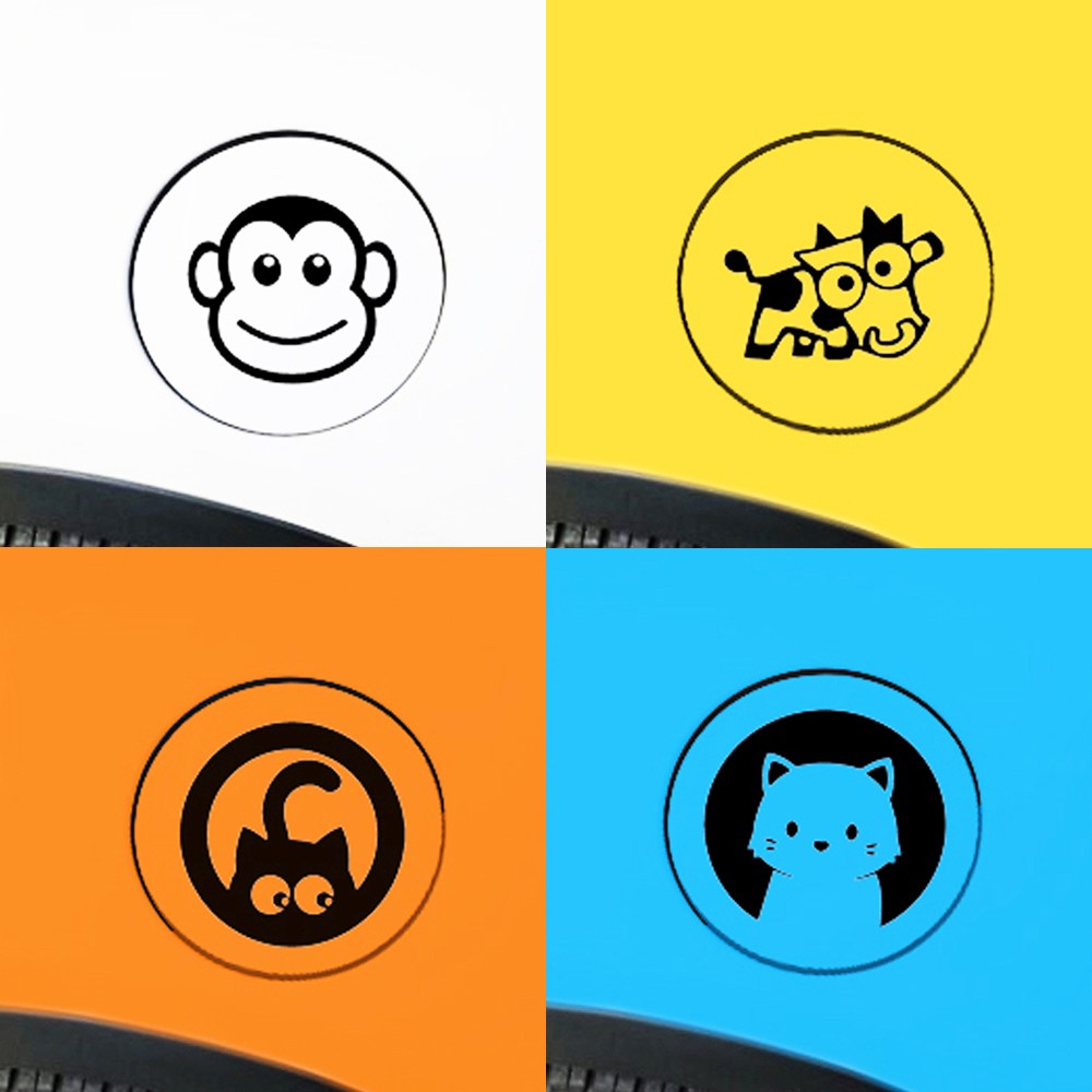 귀여운 자동차 스티커 120종 흠집 숨김 스크래치 기스 커버 가림 차량용 포인트 스티커, 1개, 흑색-세배크기 4,000원