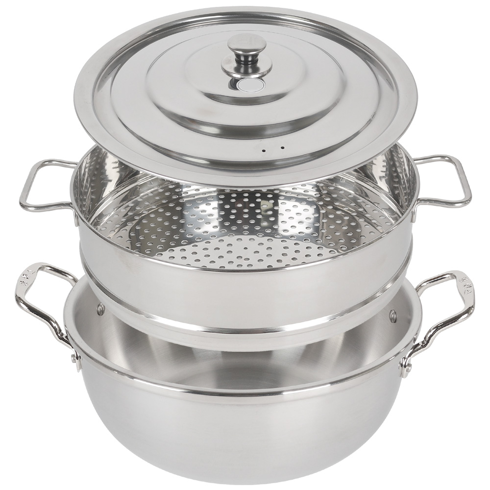 SJ코리아 IH 인덕션 통3중 올스텐 찜기 2단 찜냄비 찜솥, 1개, 32cm 108,000원