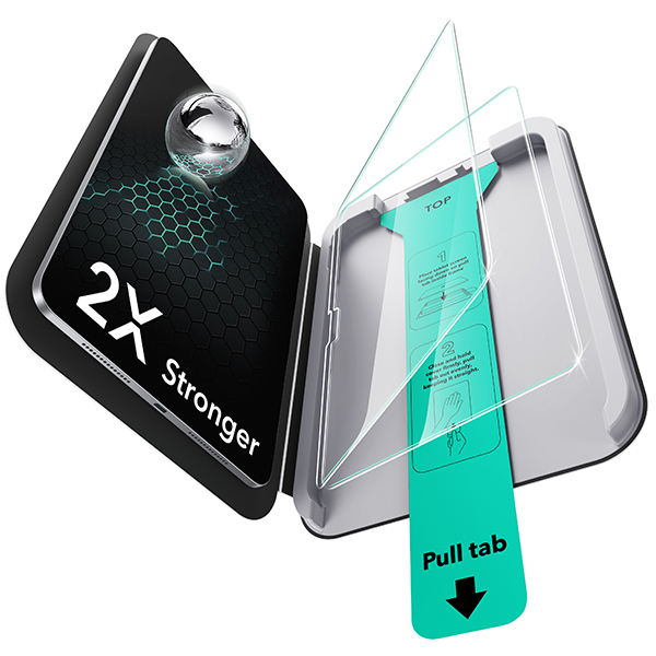 ESR 아이패드 풀커버 강화유리 가이드 포함 액정보호필름, 클리어(투명), 2개 36,400원