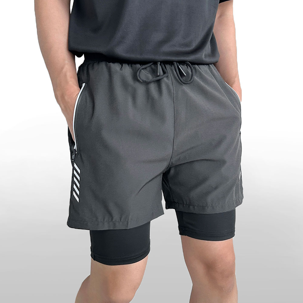 남자 투인원 일체형 숏 레깅스 반바지 17,000원