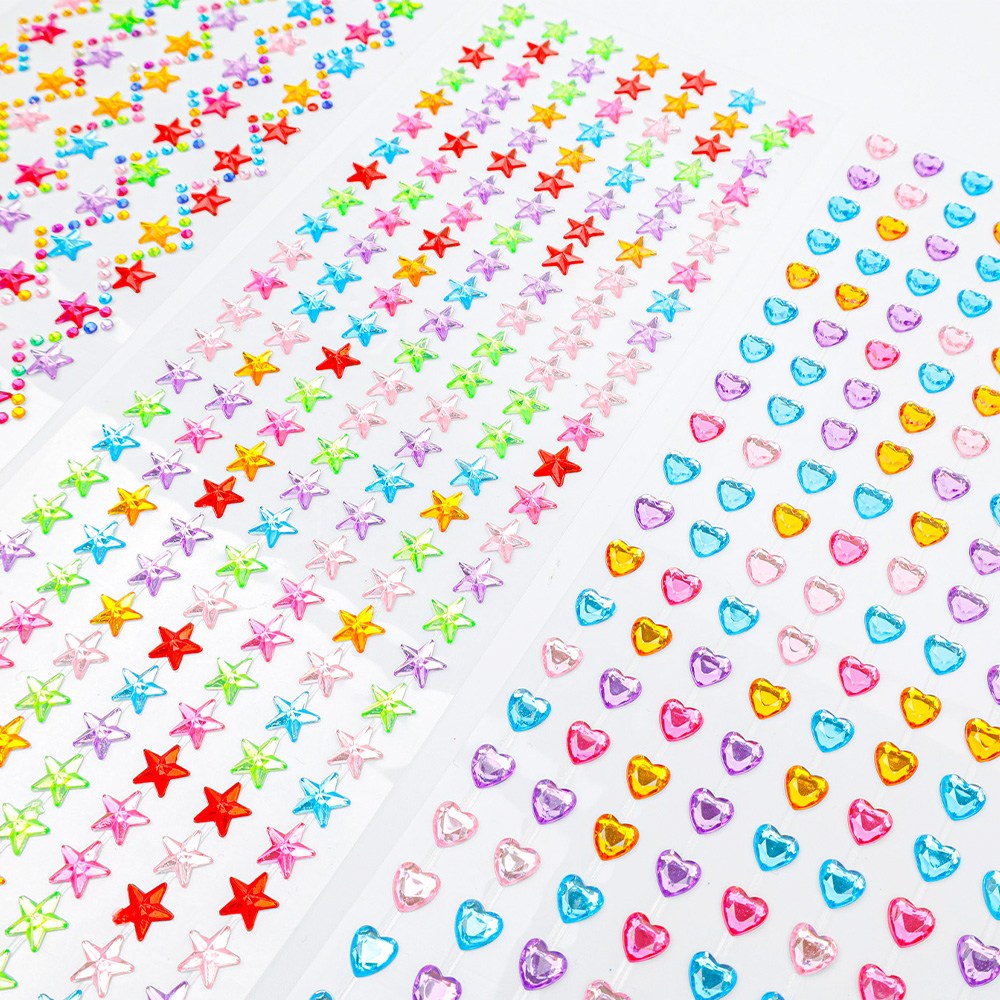 대원피앤피 큐빅 스티커 별 띠 하트 모양 4종 택1 반짝이 입체 크리스탈 데코 비즈 장식, 1개, 큐빅스티커(20) 별띠 2,100원