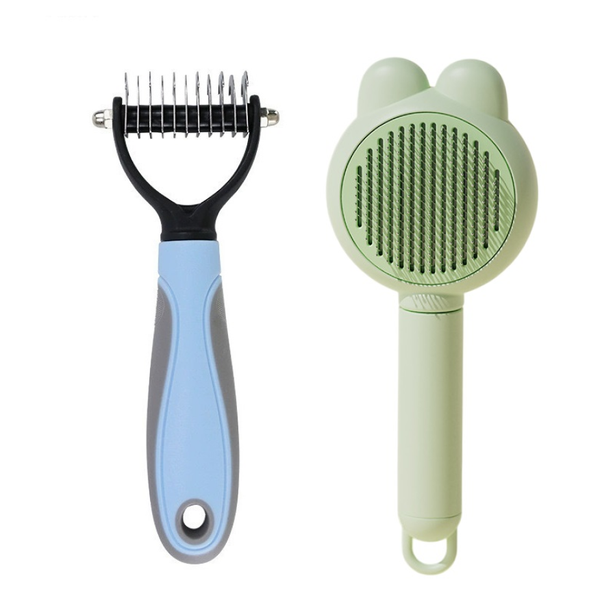 뽀빠이형 강아지 털제거기 단모, 장모 강아지 빗 용품 죽은털 제거빗, 1세트, 소형그린 9,900원