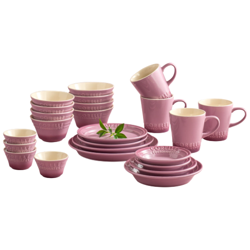 코렐 코디네이츠 브리즈스톤 도자기 그릇 식기세트 2인 4인, 퍼플, 1세트, 24p 270,000원