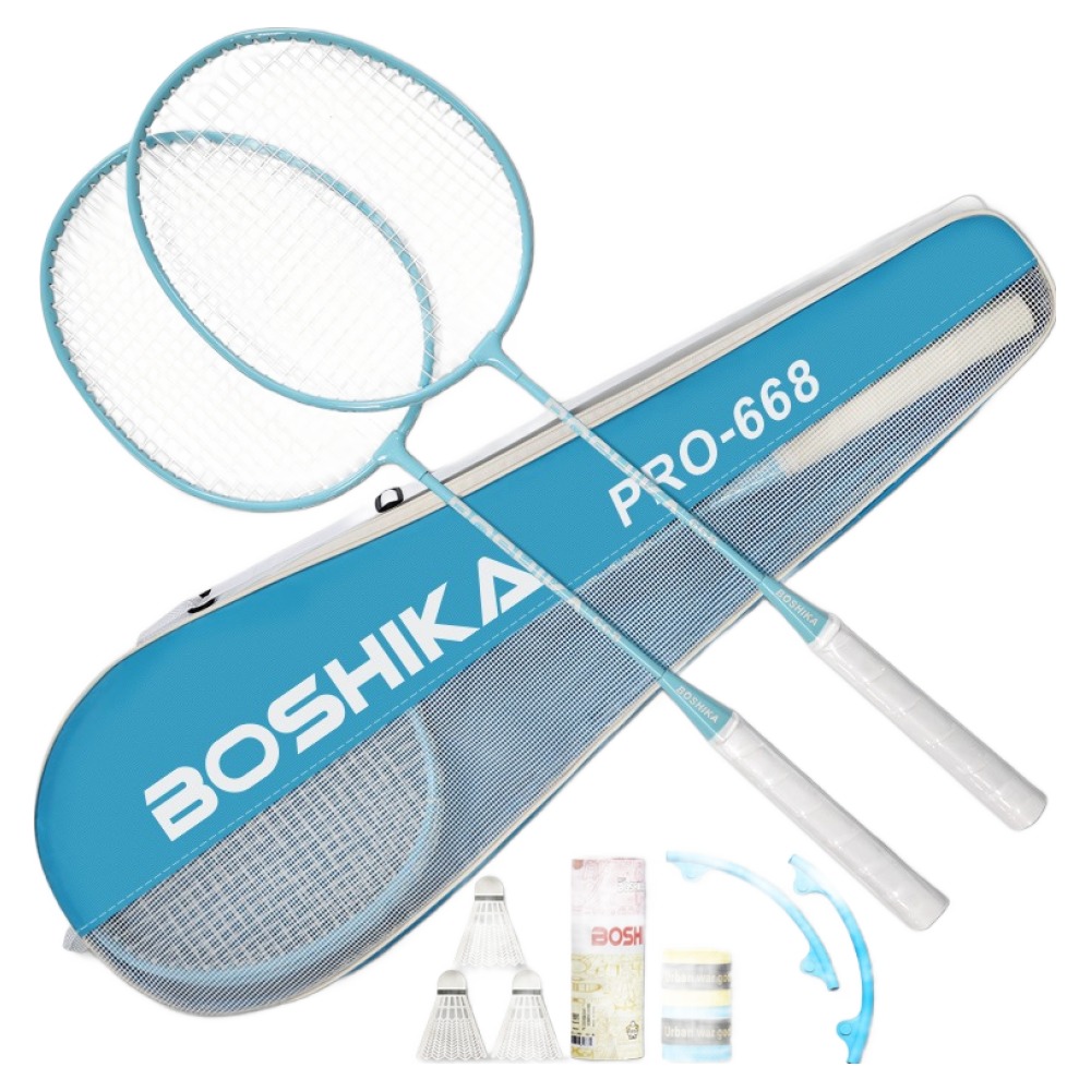 보시카 배드민턴 라켓 2p + 셔틀콕 3p + 헤드커버 2p + 그립밴드 2p + 가방 풀구성 16,900원