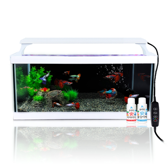 모비딕 안핑크 50슬림 한방수조 AP-500(W) + 리모컨 조명 80,000원