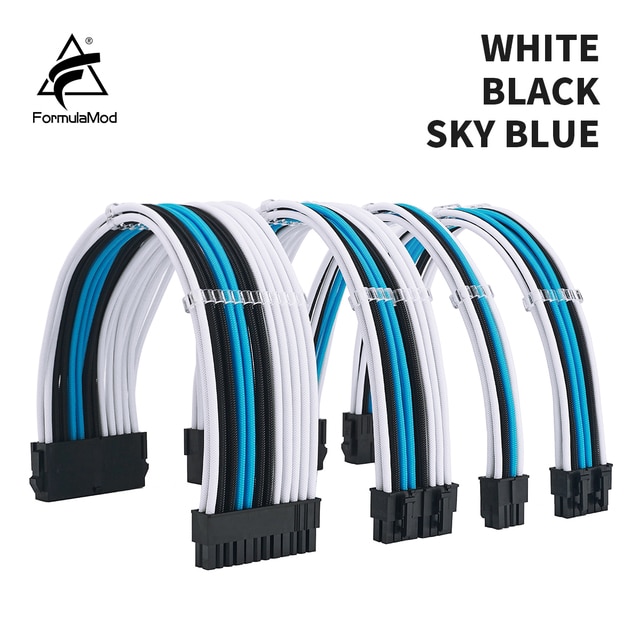 슬리빙케이블 파워 서플라이 FormulaMod NCK3 시리즈 PSU 연장 키트 솔리드 컬러 믹스 콤보 300mm ATX24Pin PCI E8Pin CPU8Pin 빗 473EA4 49,680원