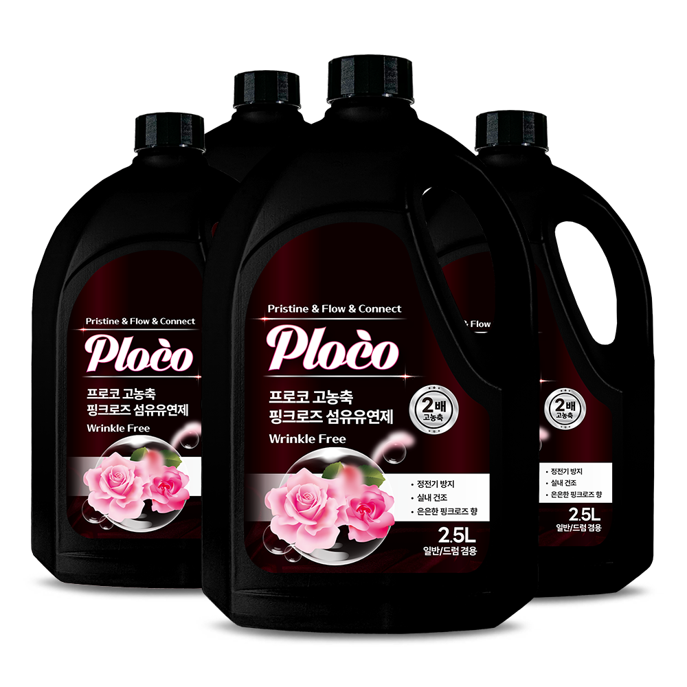프로코 실내건조 고농축 핑크로즈 섬유유연제, 4개, 2.5L 17,450원