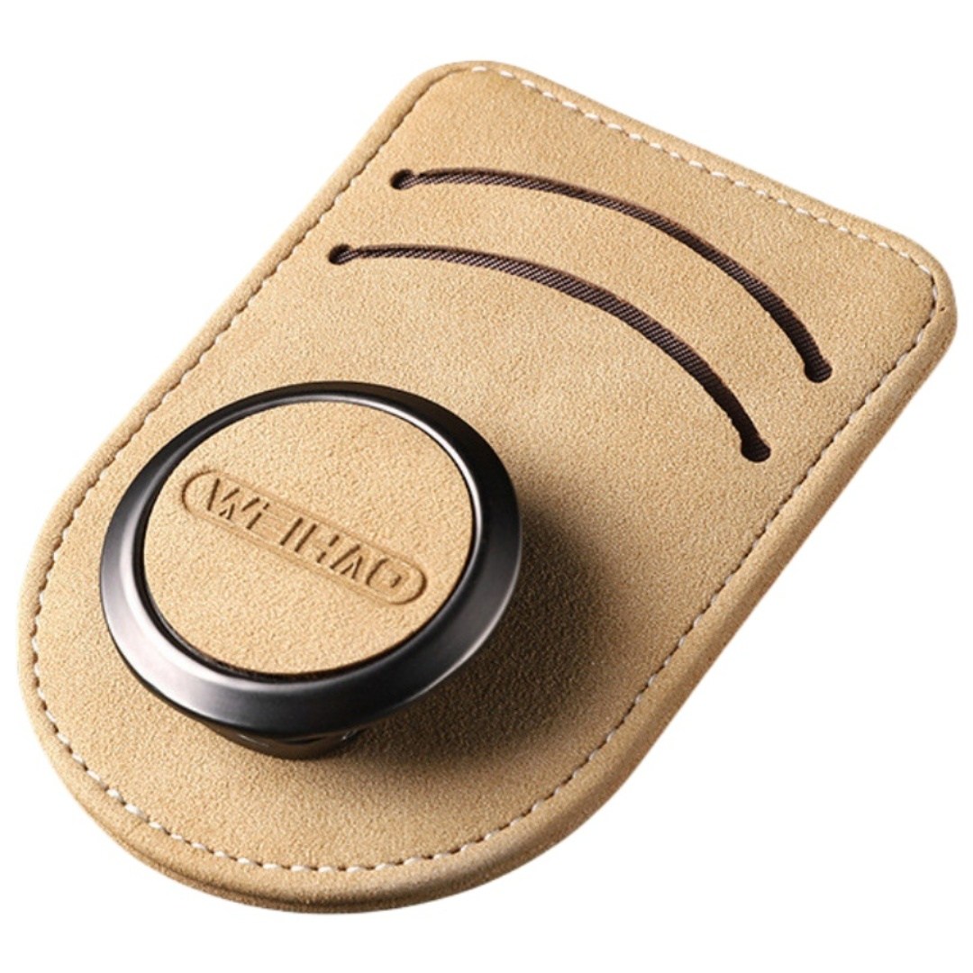 차량용 선글라스 가죽 클립 카드수납 2in1 안경걸이, 베이지, 1개 15,650원