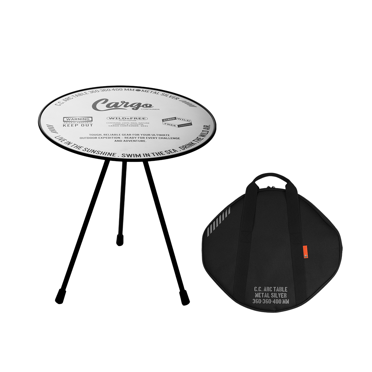 카고컨테이너 경량 원형 스테인레스 보조 사이드 테이블 아크 테이블, 실버 49,000원