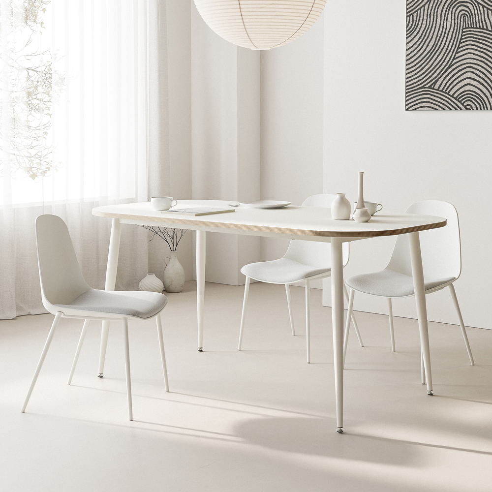 싯존 아르코 미드센츄리 식탁 방문설치, 화이트, 4인용 179,000원