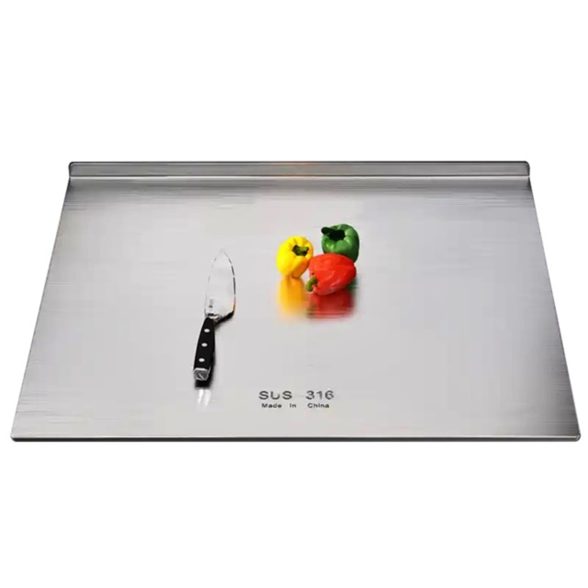 NATURE FLOW 316스테인리스 ㄱ자 도마 가정용 업소용 항균 싱크대상판보호, 1개, 스테인리스 55,000원