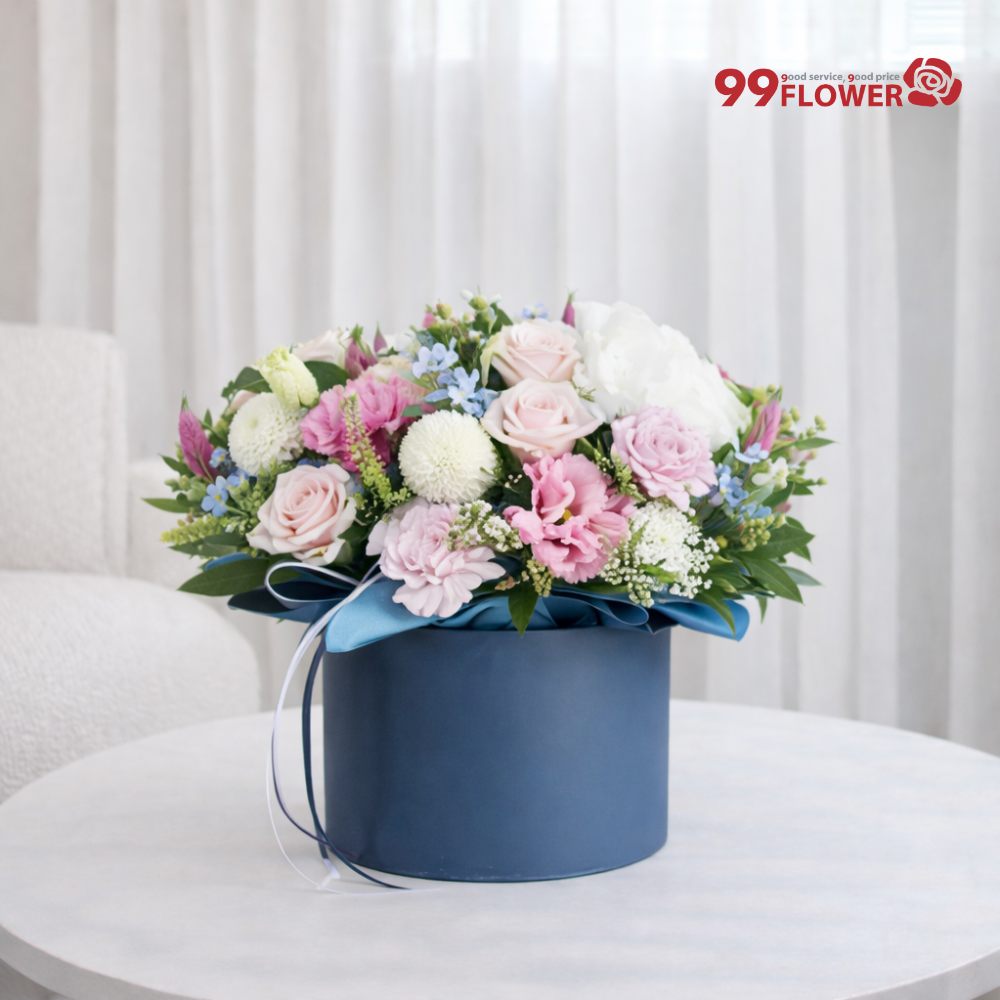 발렌타인데이 꽃다발 기획전 | 당일제작 당일발송 생화 발렌타인데이 꽃선물, 1개, 03.아름다운혼합꽃상자_B328 64,000원