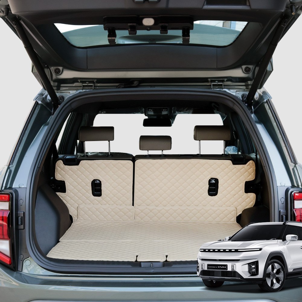 쌍용 토레스 EVX 신형 가죽 퀼팅 트렁크매트 등받이 풀세트 커버, 토레스 EVX (23년 09월 ~) 39,900원