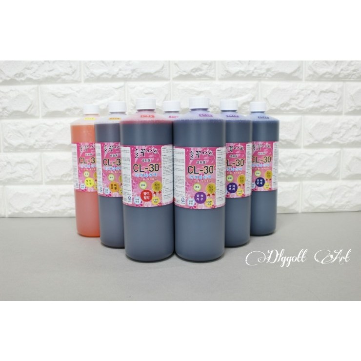 들꽃아트 생화칼라액 1리터 8개 무지개셋 묶음 빨강 주황 노랑 초록 파랑 남색 보라 + 분홍 / 드라이플라워용액 꽃물올림용액 안개꽃 물올림칼라액 안개 꽃염색용액 안개칼라액 116,000원