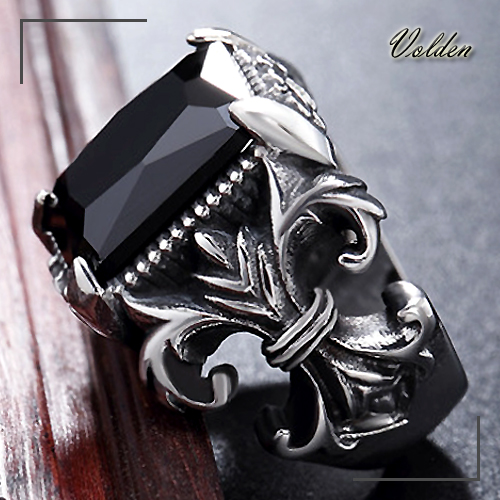 볼던 MR1119 남자 여자 써지컬 스틸 사각 큐빅 패션 반지 34,000원