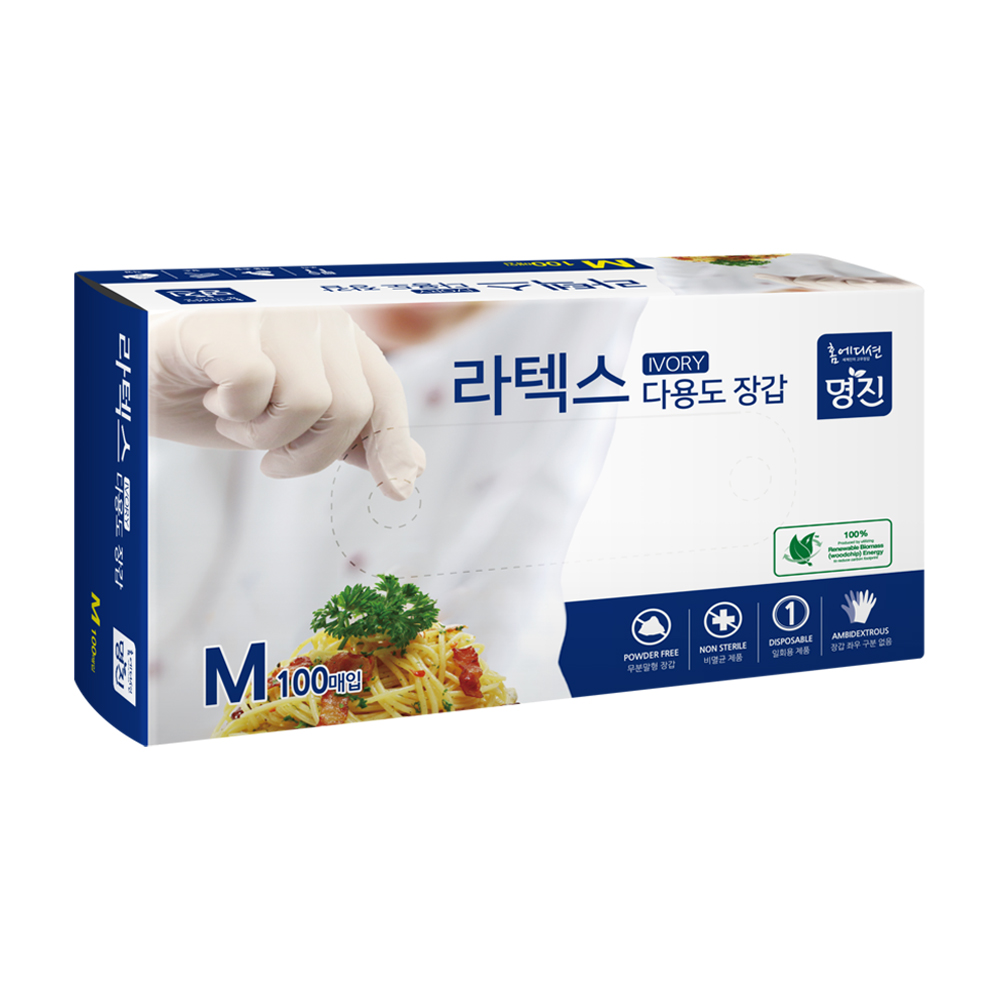명진 라텍스 다용도장갑 소/중/대 100매, M, 1개 10,610원