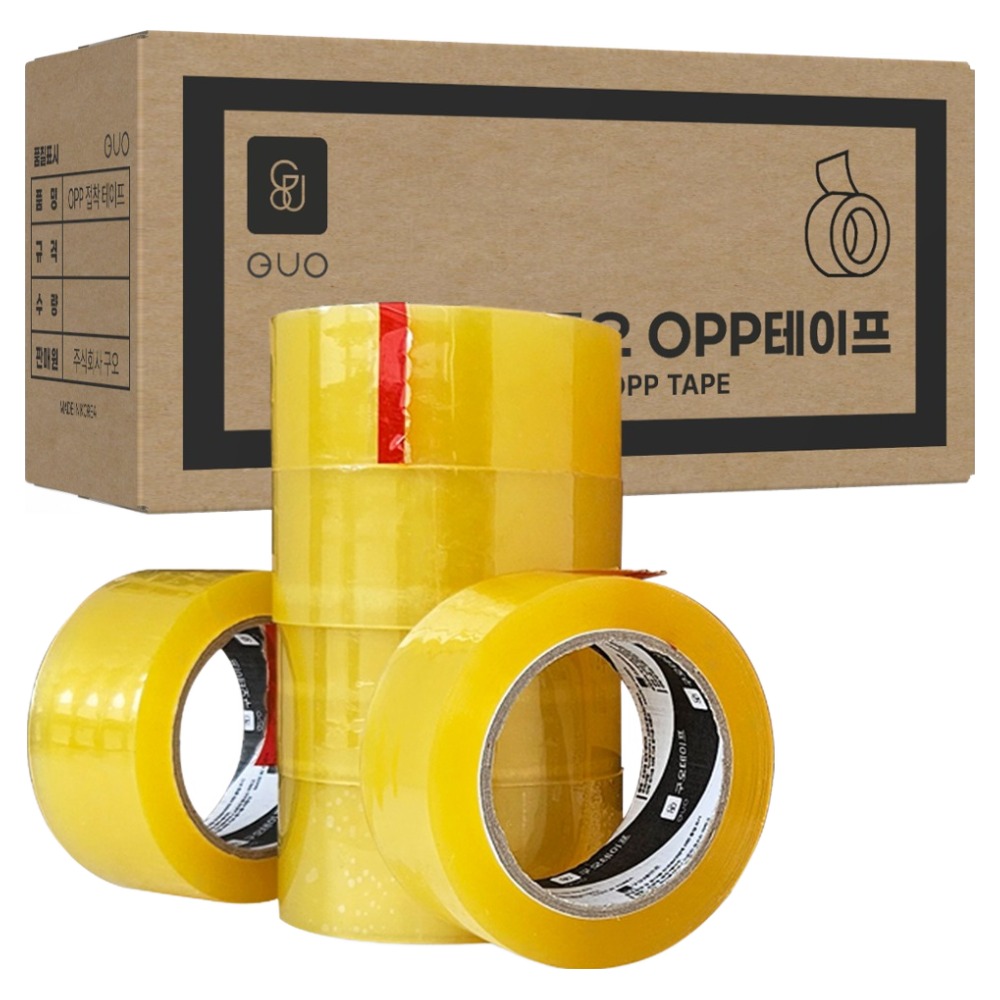 구오  택배 포장용 OPP 박스테이프 투명 100m 13,240원