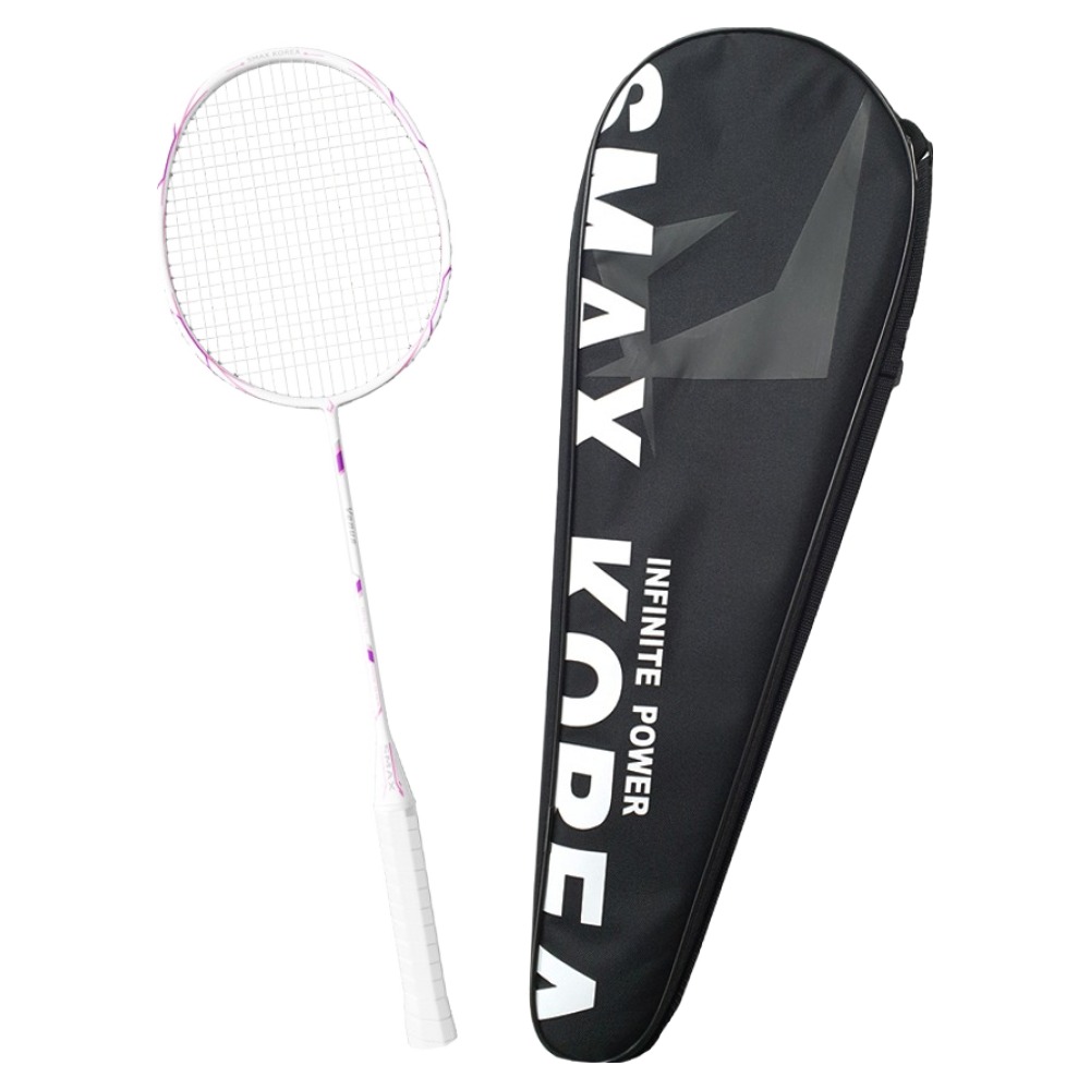 스맥스코리아 풀카본 초경량 배드민턴 라켓 68g, 비너스 화이트 7U, 1개 40,750원