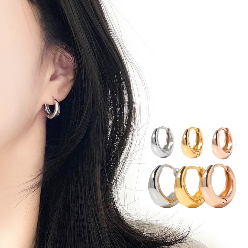 VARAM [한쌍] 볼륨 물방울 원터치 링귀걸이 써지컬 316L 스틸 12,900원