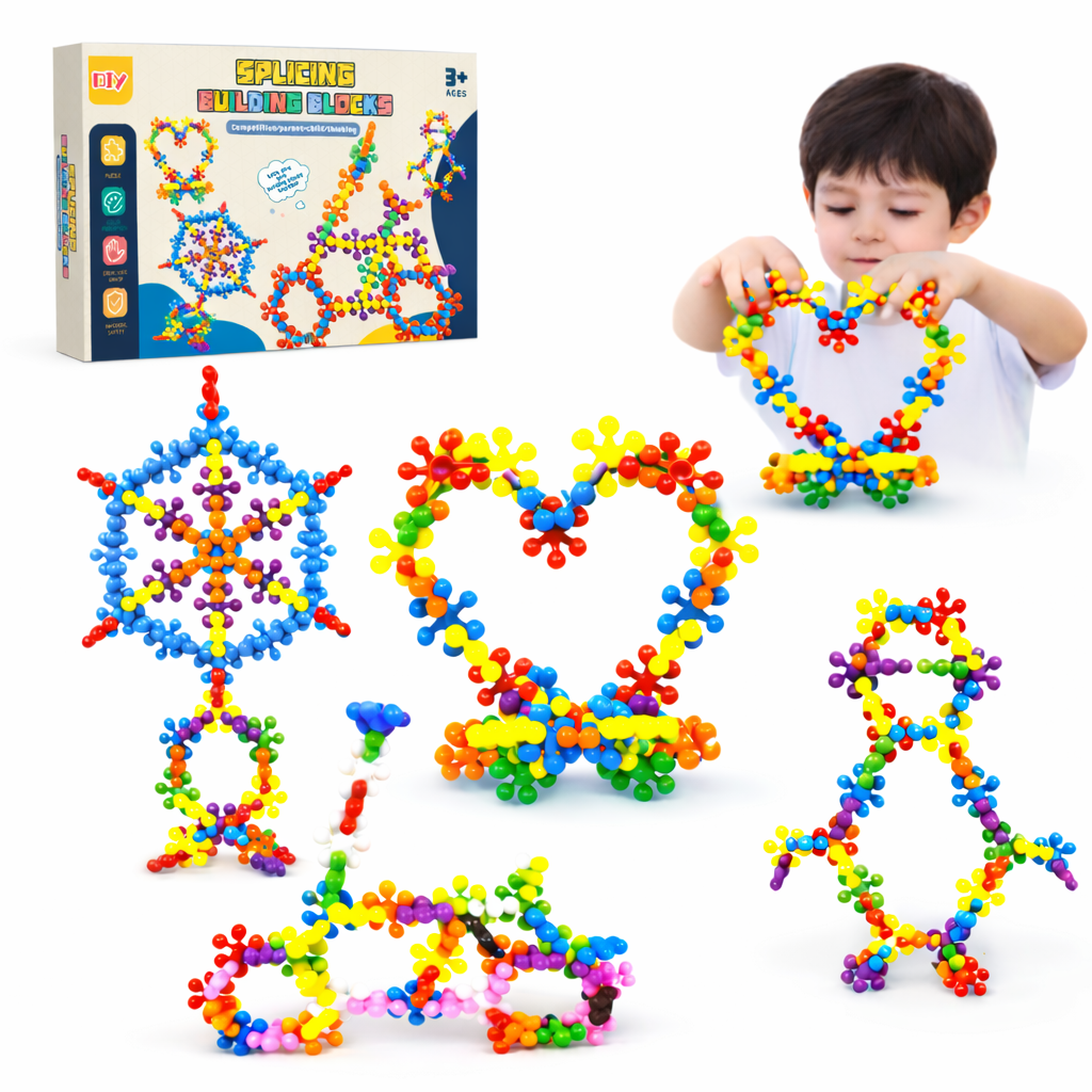 베이제 어린이 눈송이 DIY 조립 블록 장난감 400PCS 유아 교육 완구 XH2, 1개, 혼합색 31,000원