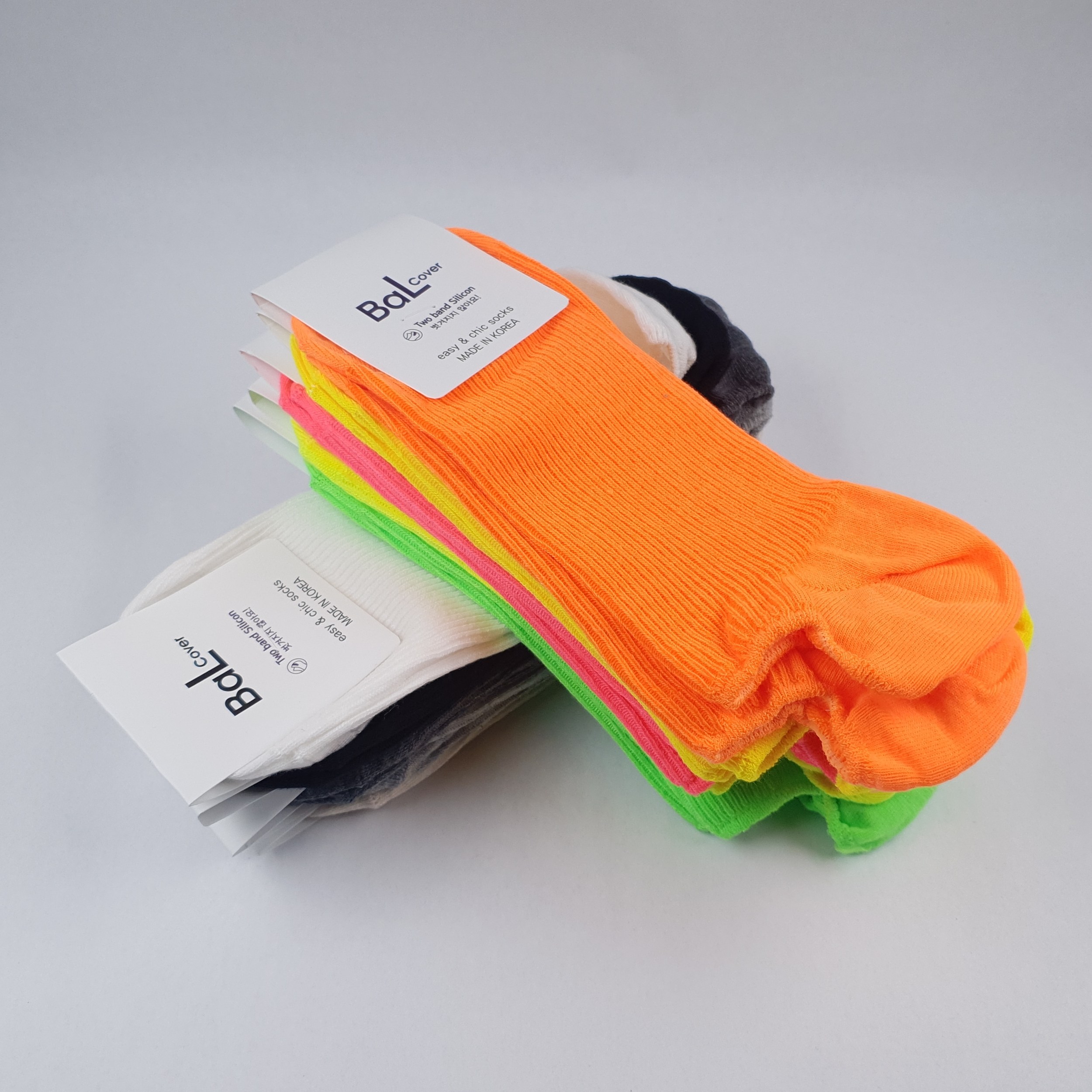 샵포유 여성용 갑종 프리미엄 실리콘 덧신 양말 네온컬러 10족 세트 13,900원