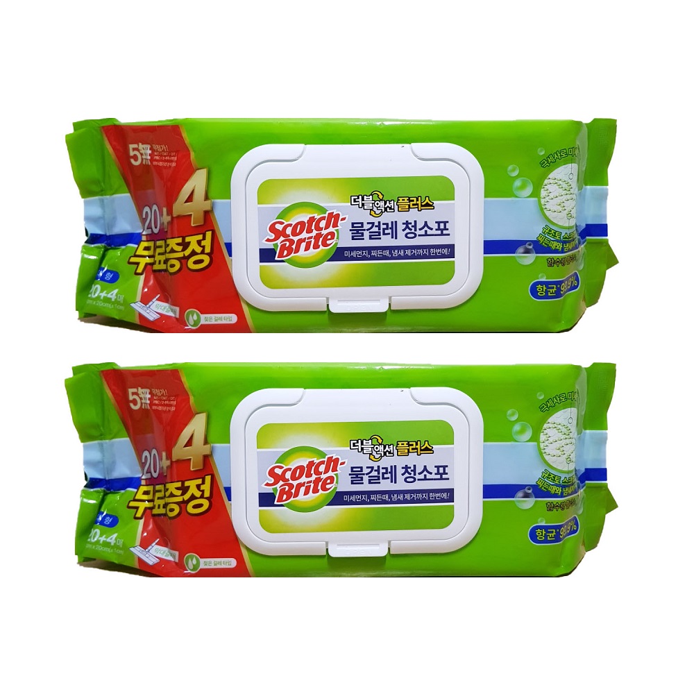 3M 스카치브라이트 물걸레 청소포 더블액션 대형 x 2개 22,450원
