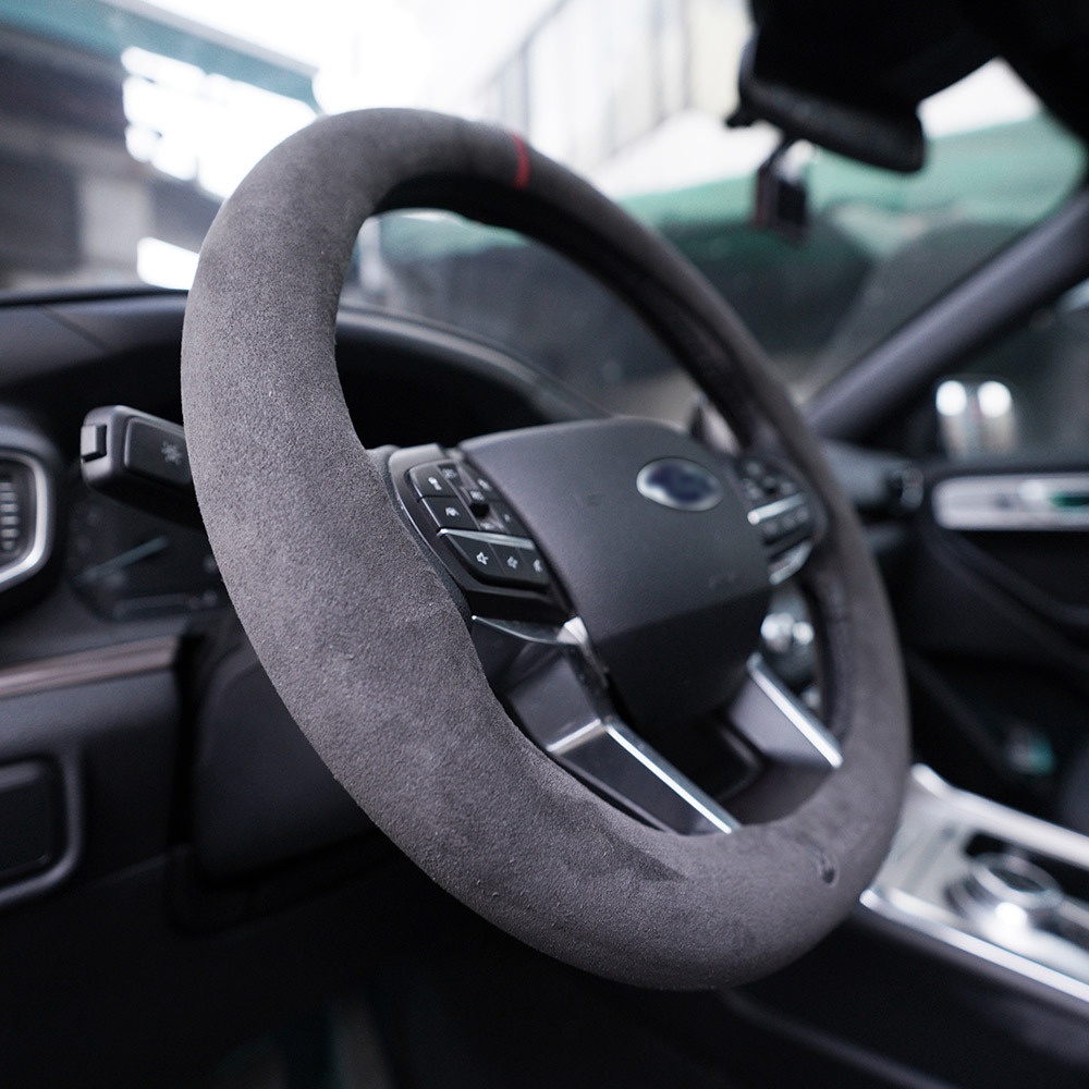 뫼르소 오토모티브 프리미엄 샤무드 자동차 원형 D컷 핸들커버 미니쿠퍼 캐스퍼 레이 K5 셀토스 투싼 SM5 센츄어스 소나타 그랜져 K7 K8 아반떼 알칸타라 자동차핸들커버 40,800원