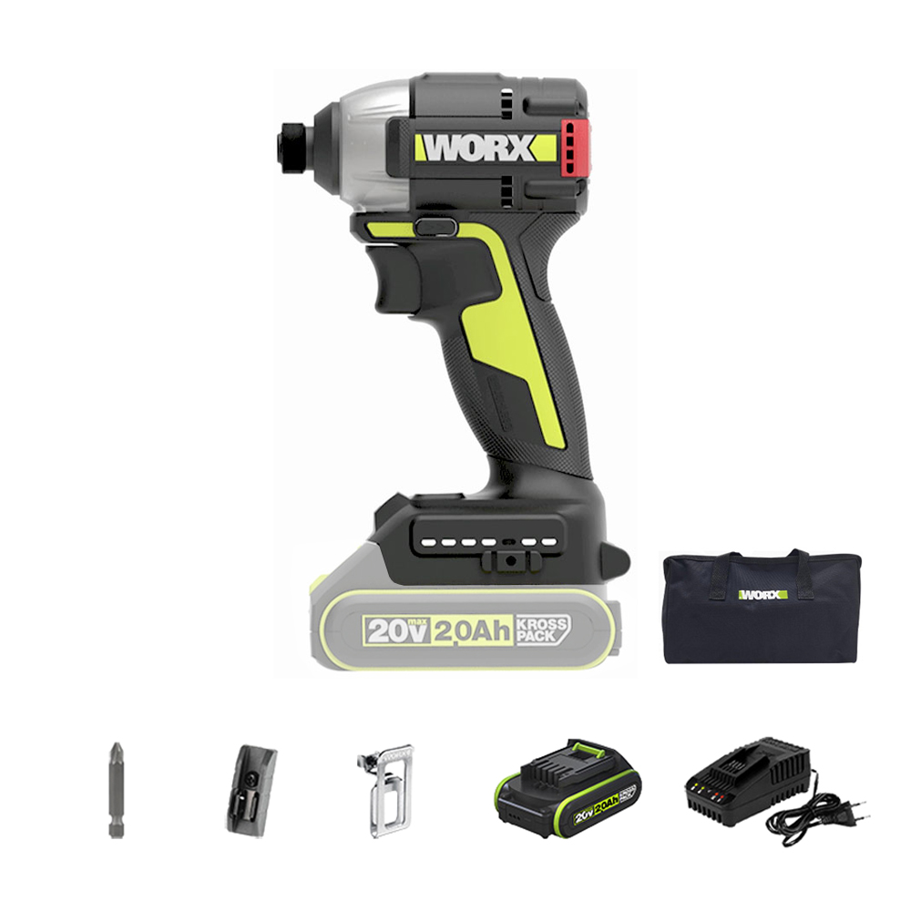 WORX 충전 임팩 드라이버 20V BL WU292DS.1, 1개 150,510원