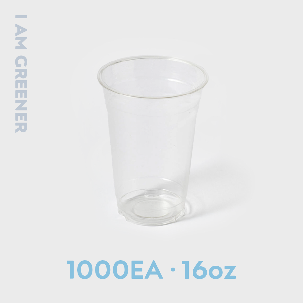 아이엠그리너 생분해성 옥수수 친환경 투명 PLA 16온스 무지 아이스컵, 20개 132,000원
