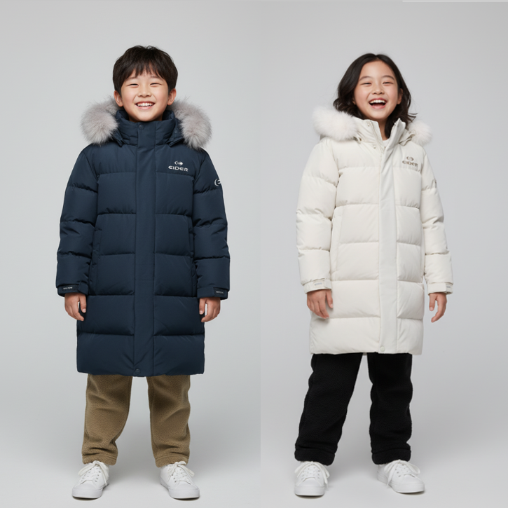 Eider 아이더 아동 롱 다운 패딩 자켓 재킷 초등학생 키즈 주니어 후드 다운 자켓 점퍼 코스트코 153,600원