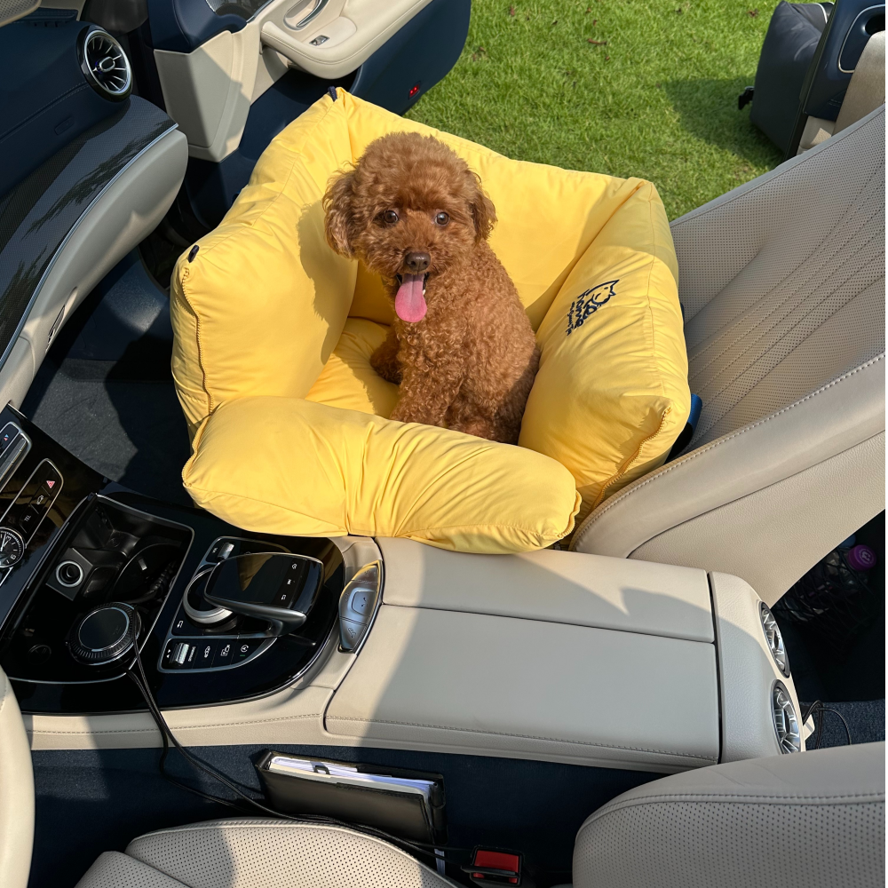 [오플] 스윗테일 핸드메이드 강아지카시트 버터옐로우 라지, 1개 121,600원