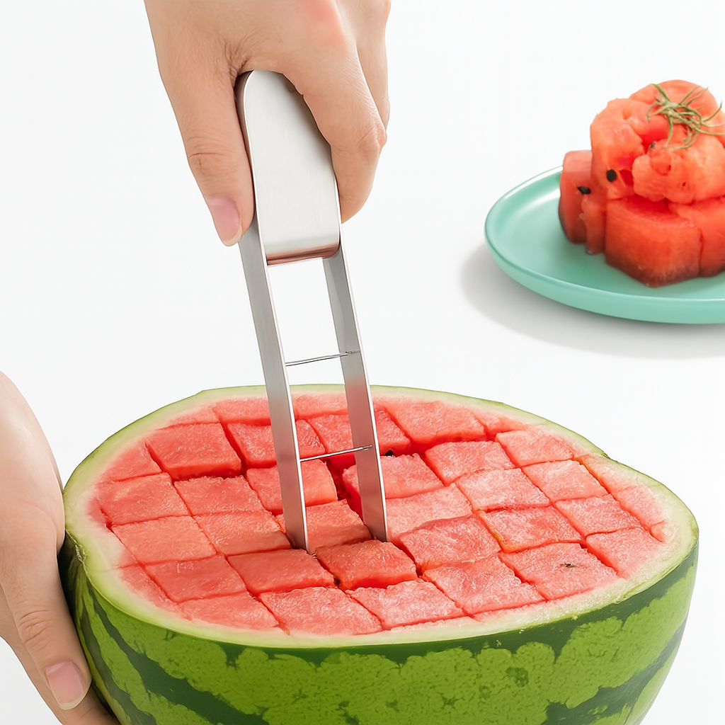 손쉬운 수박 큐브 커터 304 스테인리스 과일 슬라이서 12,000원