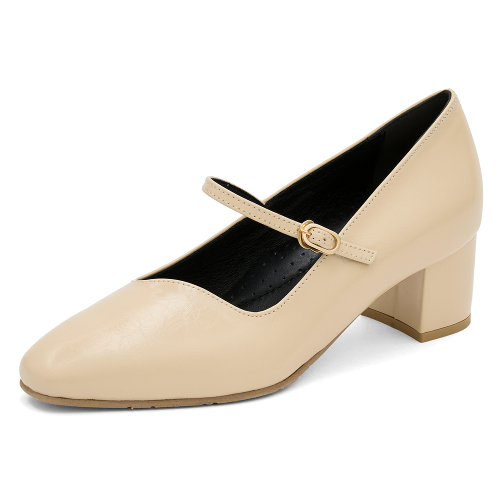 지쎄 제이슈 가죽 수제화 시클 메리제인 청키힐 펌프스 5cm 88,600원