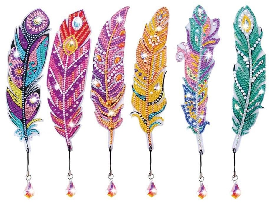 미니 보석십자수 북마크 깃털 책갈피 diy, 1개 21,500원