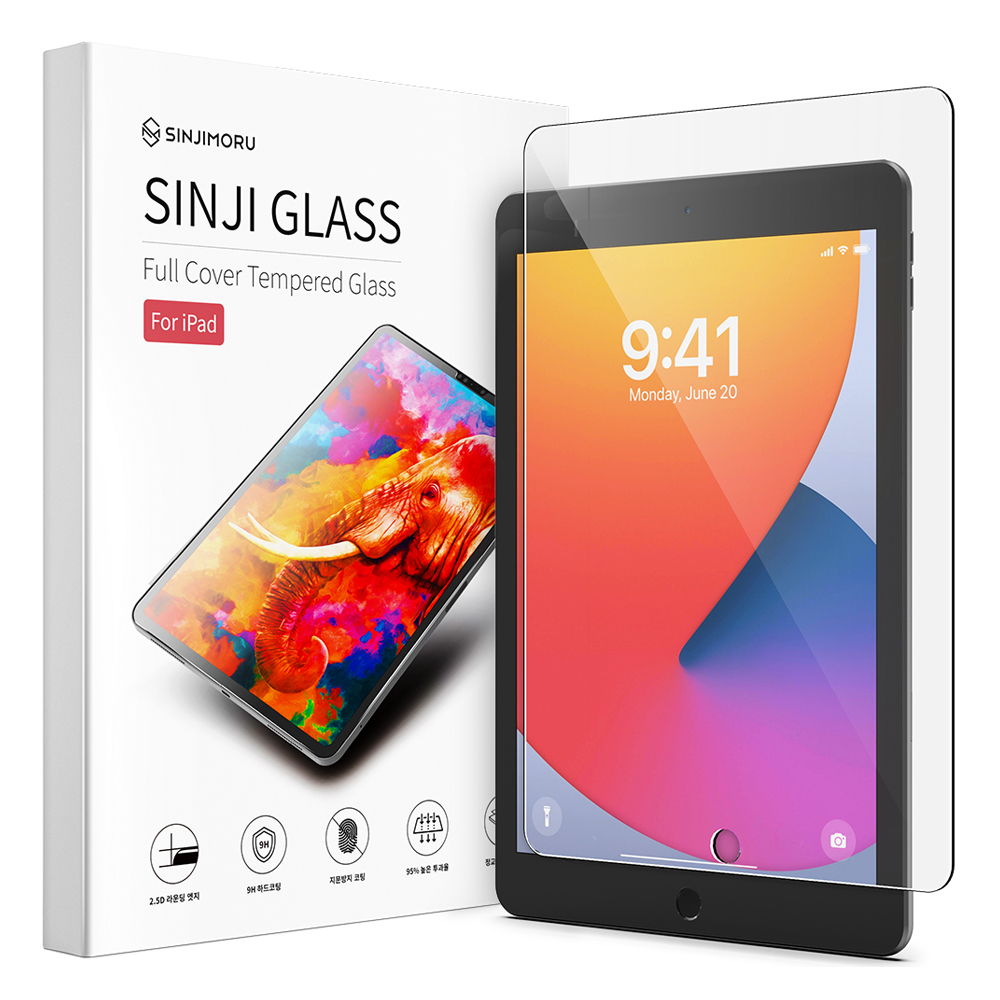 신지모루 태블릿PC 풀커버 9H 고경도 강화유리 액정보호필름 8,900원