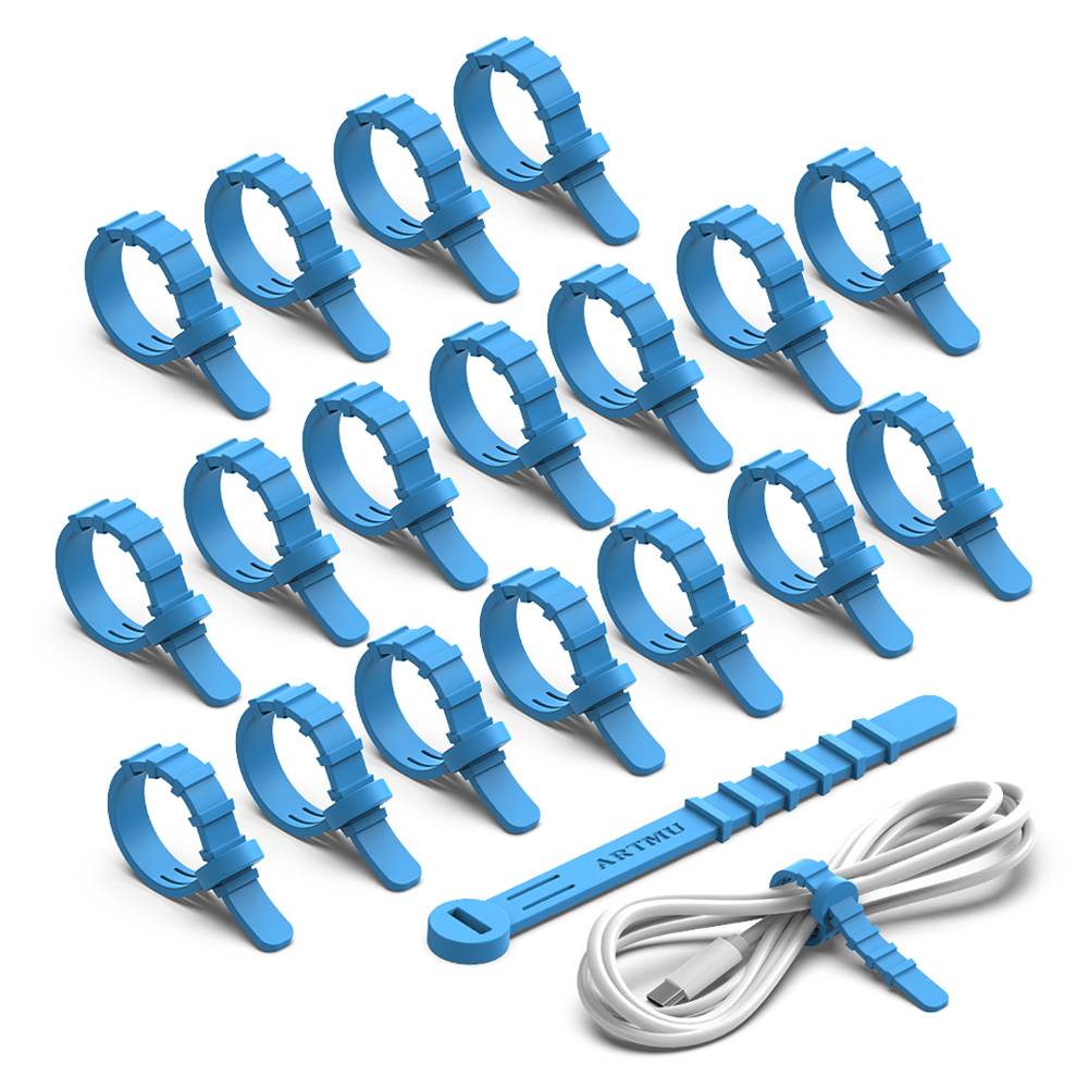 아트뮤 선 정리용 실리콘 케이블 타이 일반 블루, 20개 5,500원