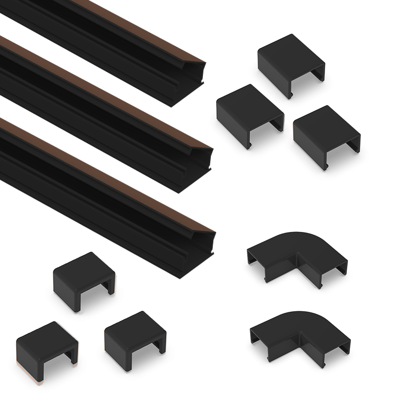 선바로 신개념 일체형 전선 몰딩 4호 1m 3p + 마감캡 4호 3p + 곡선엘보우 4호 2p + 연결캡 4호 3p 세트, 블랙, 1세트 26,820원