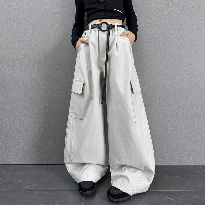 메이징키즈 주니어 여아 봄 가을 빅포켓 벨트 댄스 와이드 카고 바지 27,000원