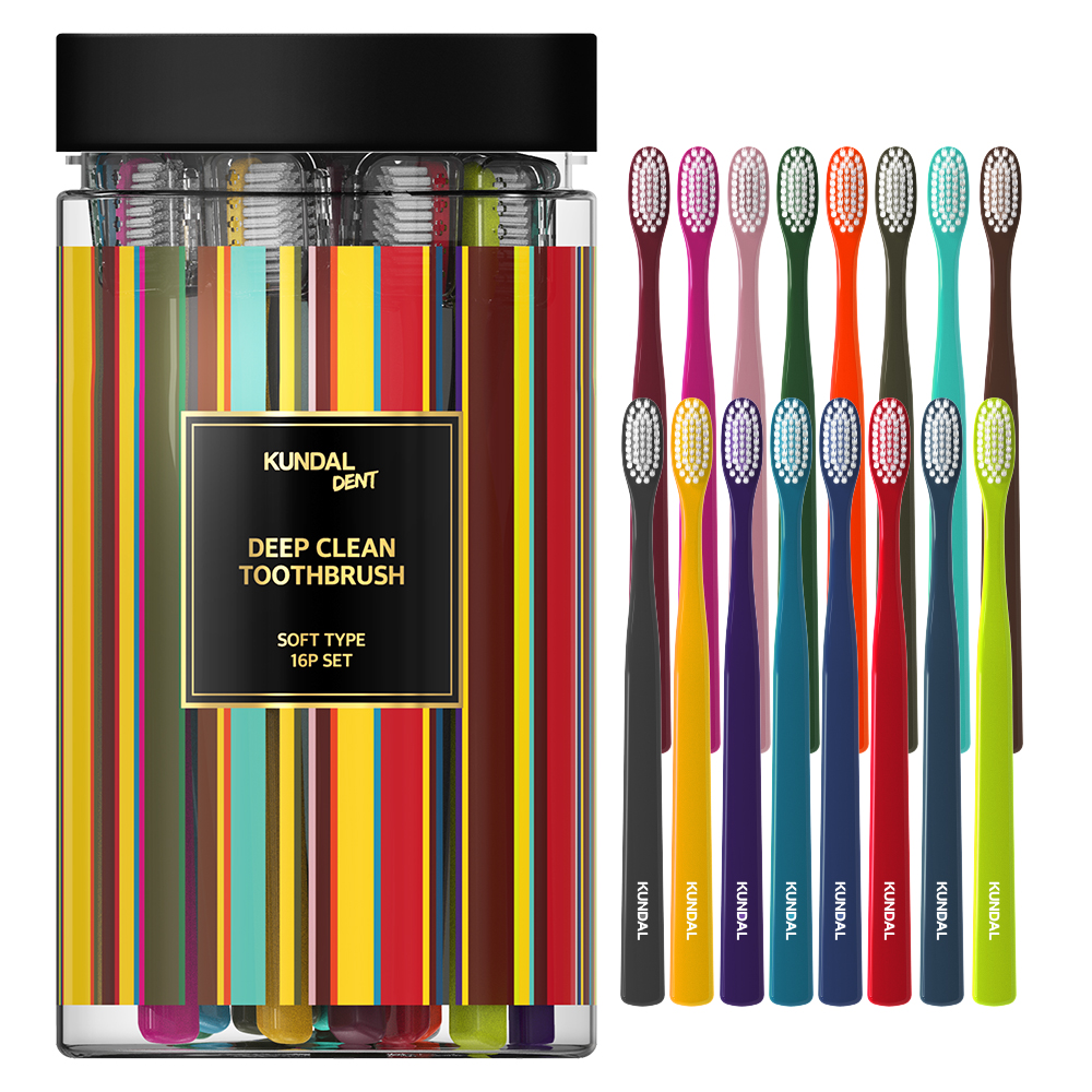 쿤달 딥 클린 항균 이중 미세모 부드러운 칫솔 18,690원