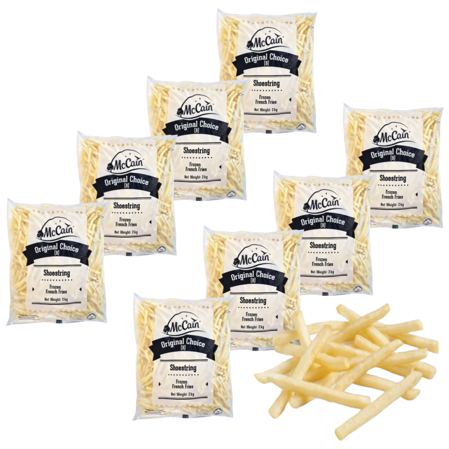 맥케인 슈스트링 막대 감자 튀김 2kg 업소용 후렌치후라이, 8개, 2kg 51,590원