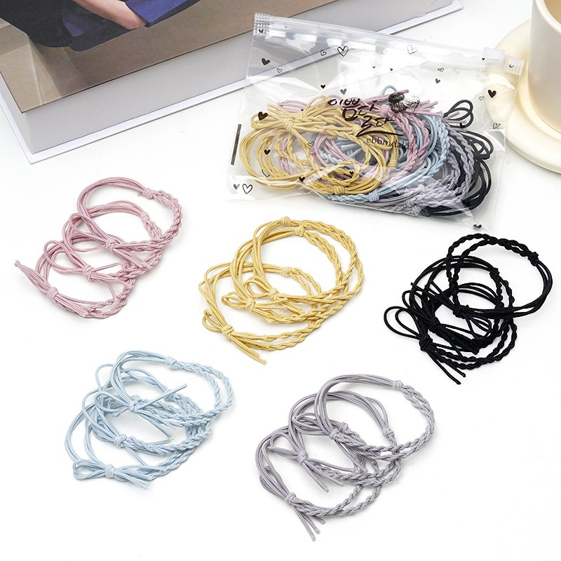 이쁨달다 꼬임 팔찌머리끈 3종 x 5p + 보관파우치 세트 RK175 5,900원