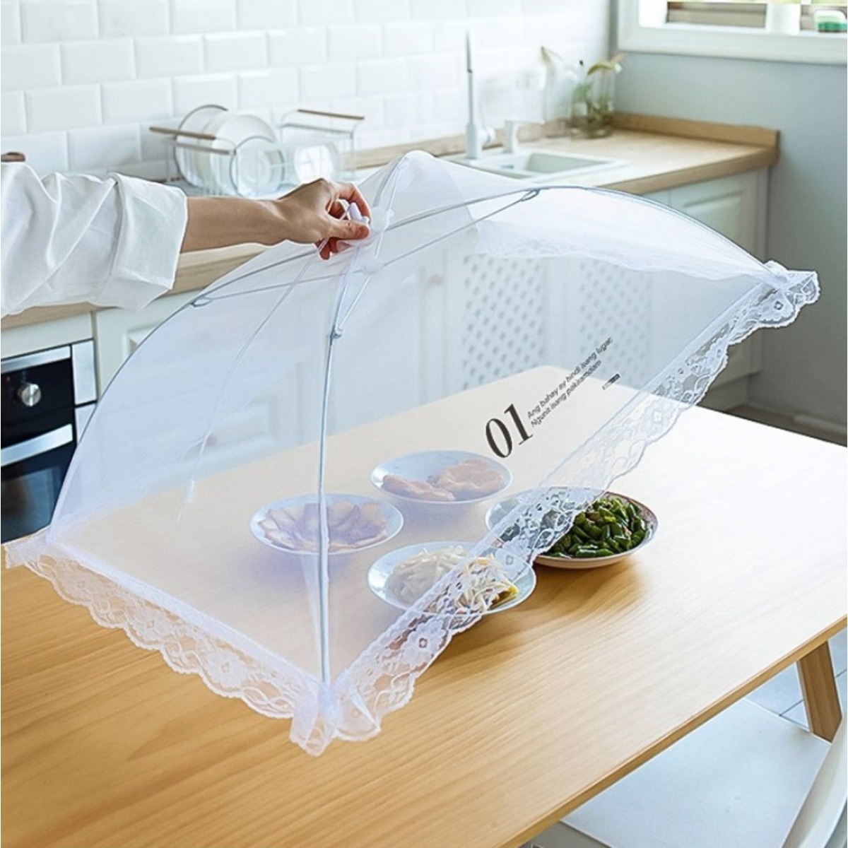 가엔가 1+1 원터치 접이식 레이스 밥상보 음식덮개 커버, 2개 6,900원