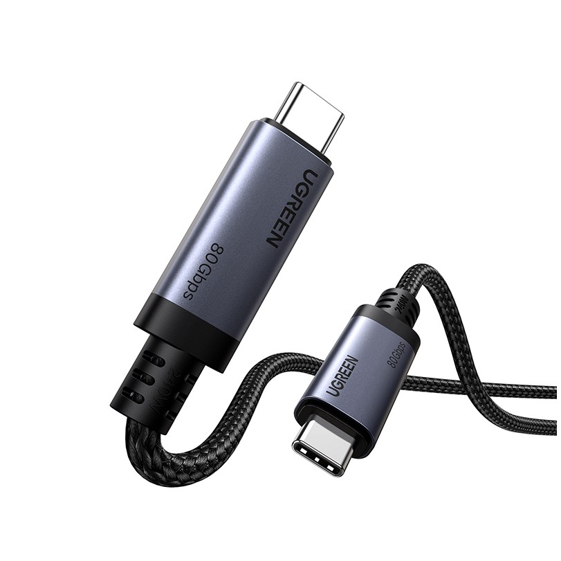 UGREEN 유그린 PD3.1 C타입-C타입 USB4 GEN4 80Gbps 240W 고속충전 데이터 케이블 썬더볼트5 호환, 1개, 스페이스 그레이, 1m 24,800원