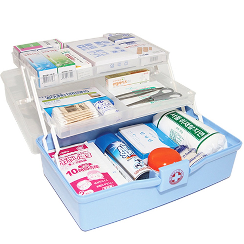 스마트 1호 구급함 세트 약품포함 가정용 케이스 대형 구급상자 산업용 응급 비상약 38,500원