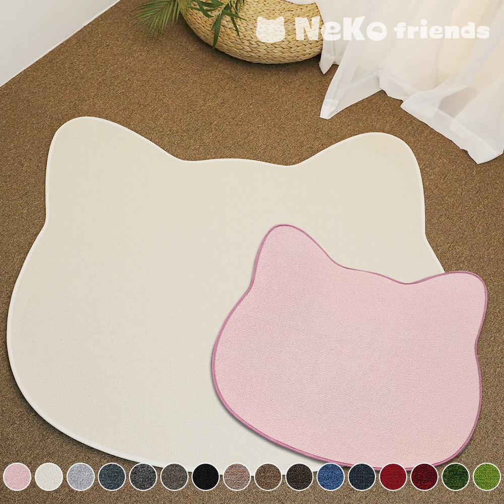 네꼬프렌즈 논슬립 고양이 스크래쳐 매트 얼굴형 S~XL 카페트러그, 1개, 크림 48,000원