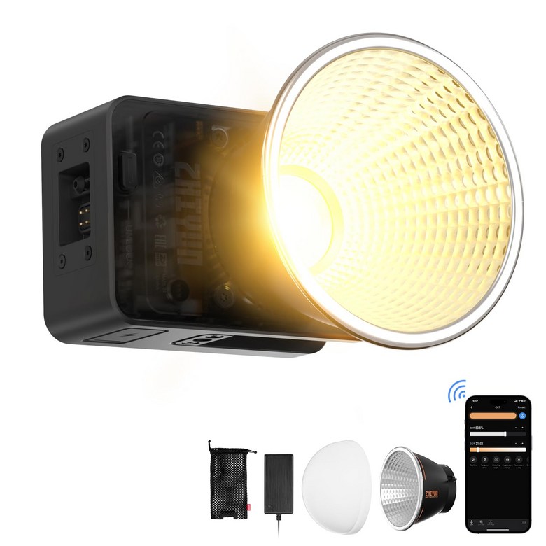 MOLUS X60 60W COB 2700K-6500K CRI95+ TLCI97+ 313g APP [공식 기함점]ZHIYUN 비디오 라이트 206,600원